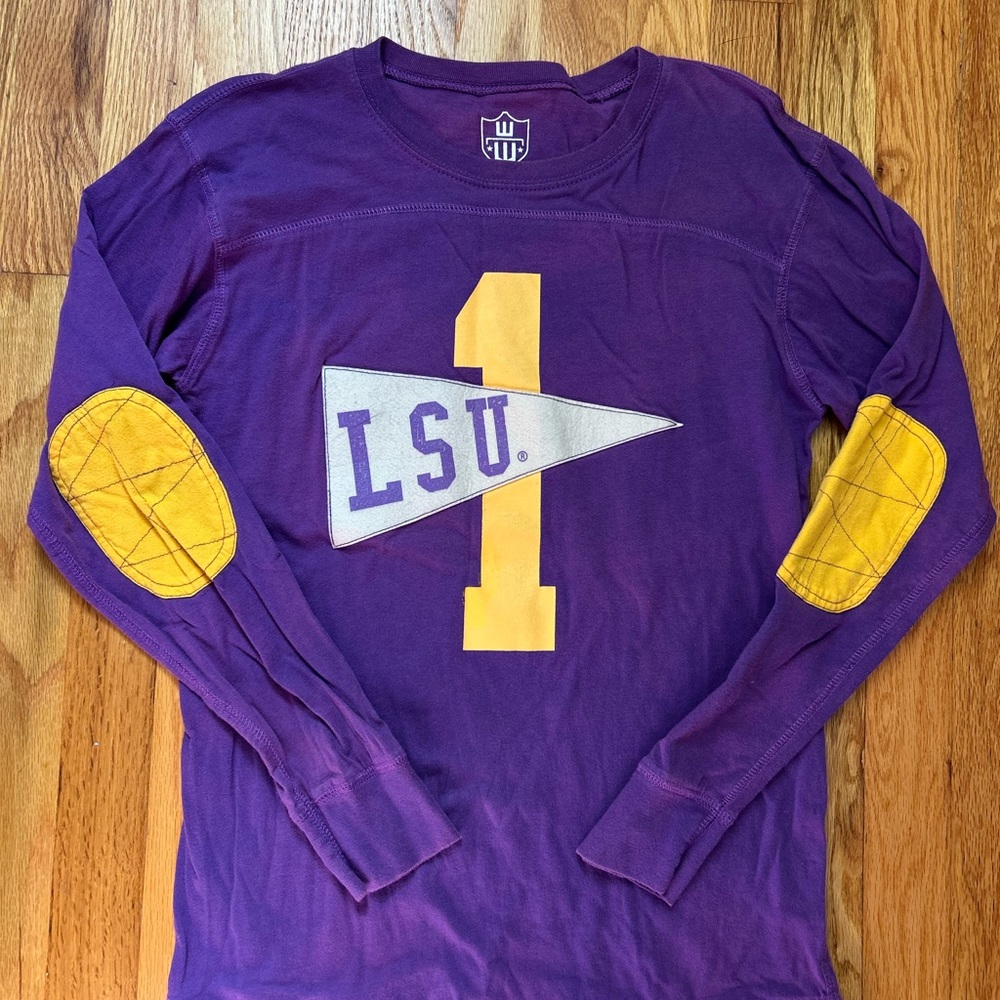 LSU Youth Long Sleeve Purple Shirt